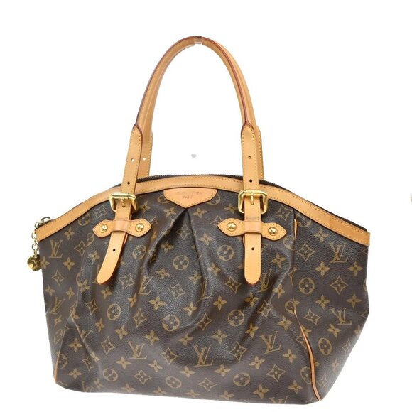 LOUIS VUITTON LV Tivoli GM Shoulder Bag Monogram Leather Brown M40144 52KB299 - Picture 1 of 16